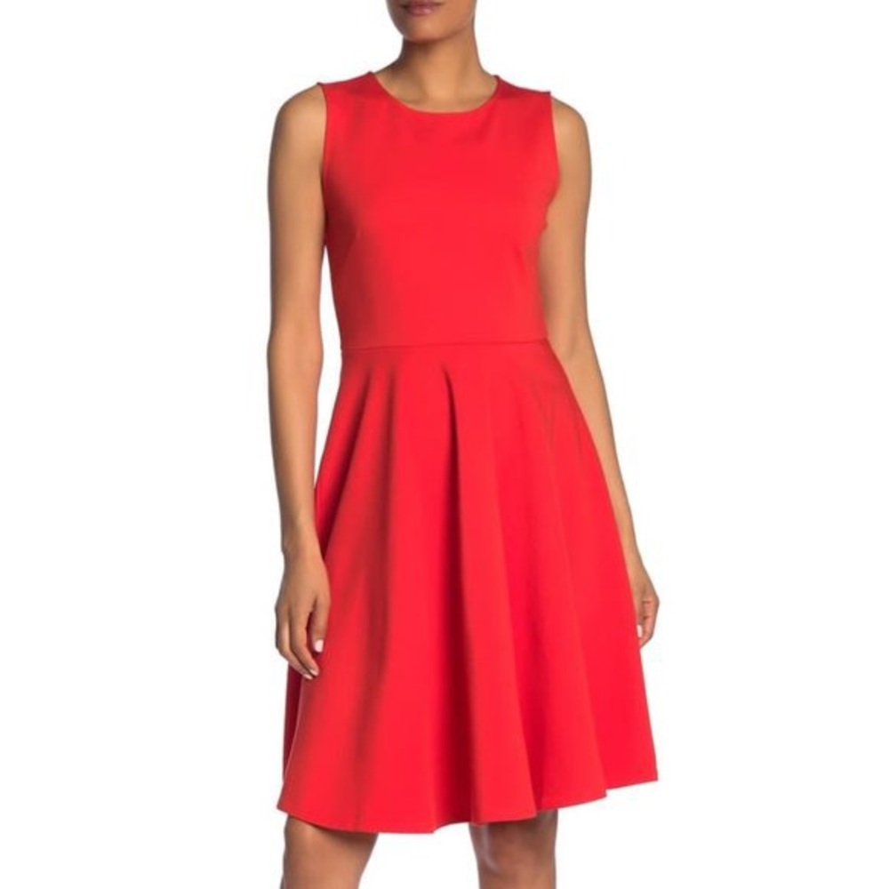Tahari Geranium Sleeveless Fit & Flare Dress NWT